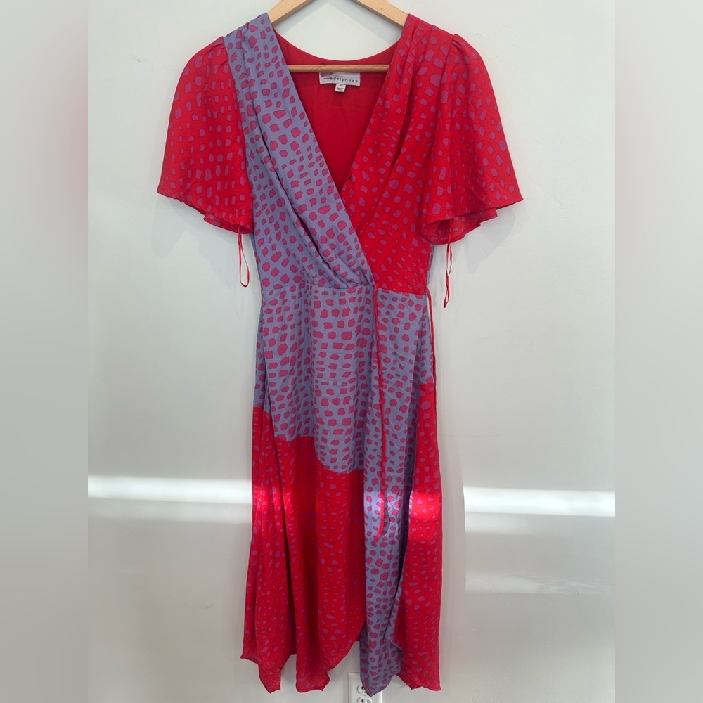 Adelyn Rae Colorblock Wrap Dress - Picture 4 of 4